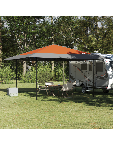 Tenda Gazebo Arancione 395 x 395 x 251 cm Tessuto