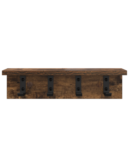 Appendiabiti a muro Rovere fumo 40 x 10.5 x 10.5 cm