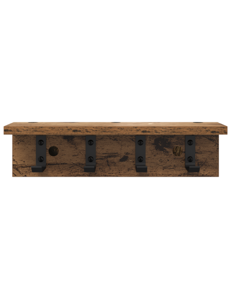 Appendiabiti a muro Legno vecchio 40 x 10.5 x 10.5 cm