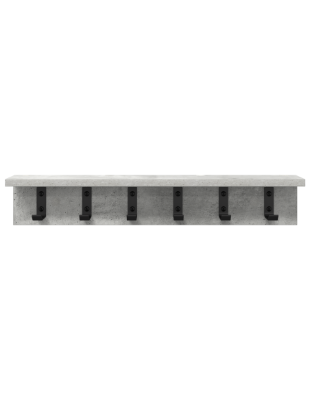 Appendiabiti a muro Grigio cemento 60 x 10.5 x 10.5 cm