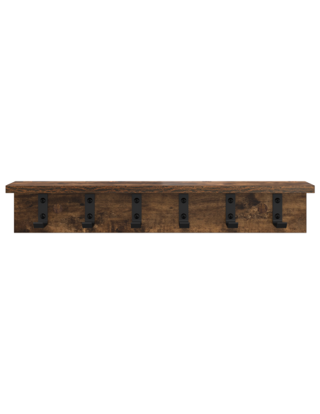 Appendiabiti a muro Rovere fumo 60 x 10.5 x 10.5 cm