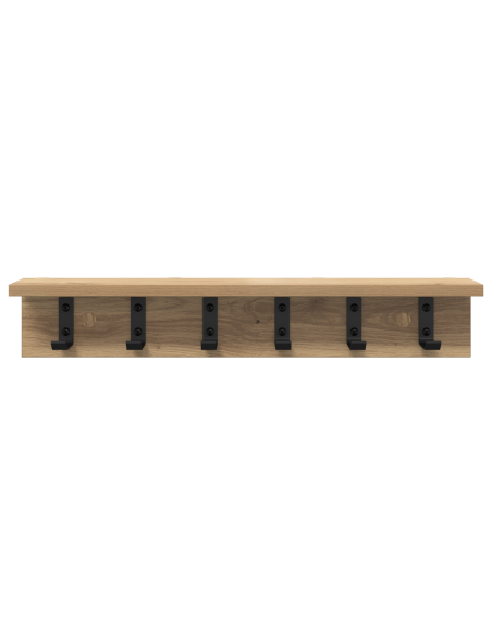 Appendiabiti a muro rovere artigianale 60 x 10.5 x 10.5 cm