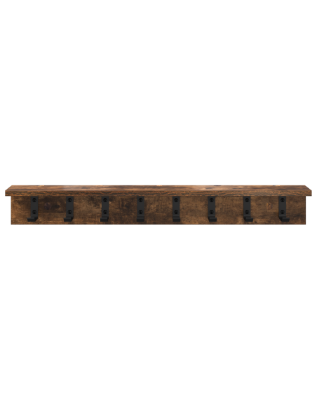Appendiabiti a muro Rovere fumo 80 x 10.5 x 10.5 cm