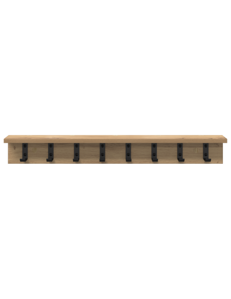 Appendiabiti a muro rovere artigianale 80 x 10.5 x 10.5 cm