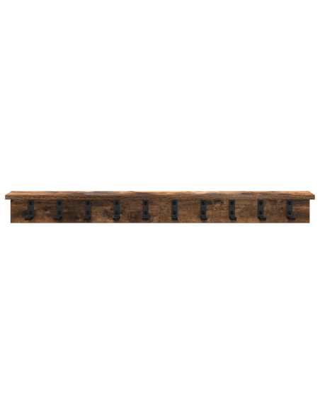 Appendiabiti a muro Rovere fumo 100 x 10.5 x 10.5 cm
