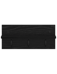Appendiabiti a muro Rovere Nero 40 x 10,5 x 18 cm