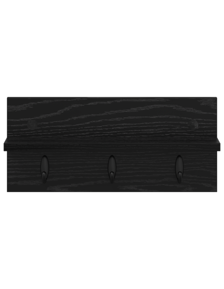 Appendiabiti a muro Rovere nero 40 x 10.5 x 18 cm