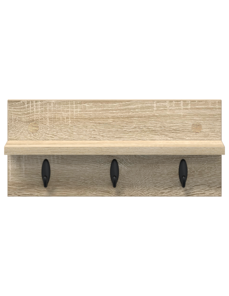 Appendiabiti a muro rovere sonoma 40 x 10.5 x 18 cm