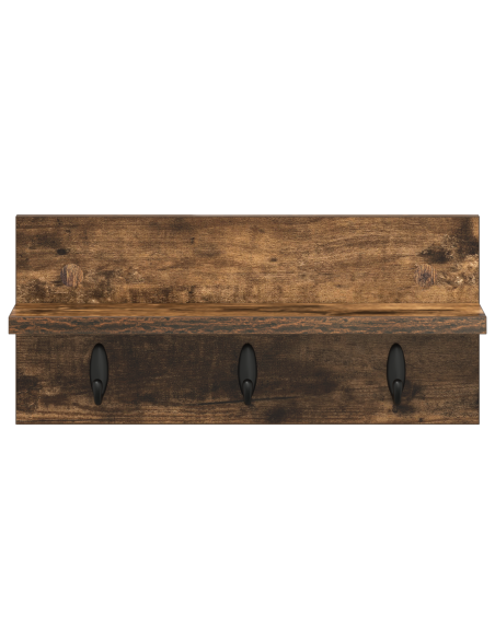 Appendiabiti a muro Rovere fumo 40 x 10.5 x 18 cm