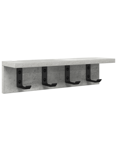 Appendiabiti a muro Grigio cemento 40 x 10.5 x 10.5 cm