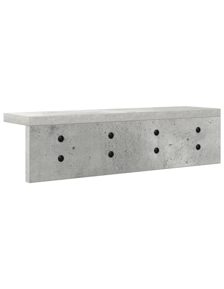 Appendiabiti a muro Grigio cemento 40 x 10.5 x 10.5 cm