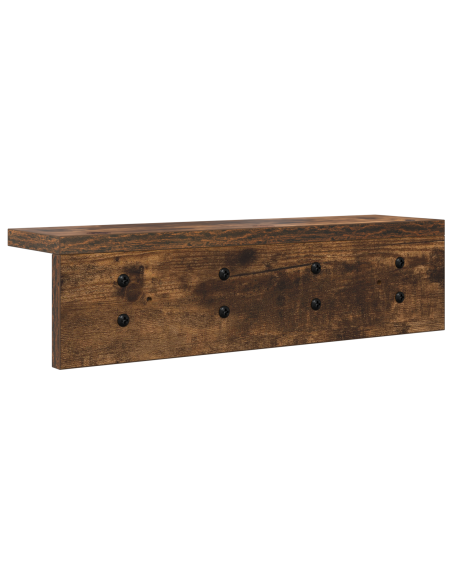 Appendiabiti a muro Rovere fumo 40 x 10.5 x 10.5 cm