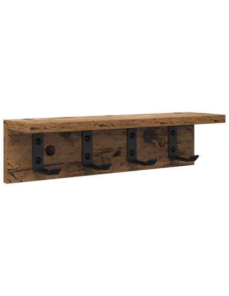 Appendiabiti a muro Legno vecchio 40 x 10.5 x 10.5 cm