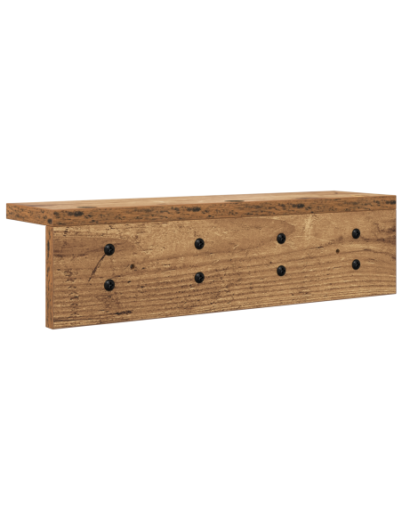 Appendiabiti a muro Legno vecchio 40 x 10.5 x 10.5 cm
