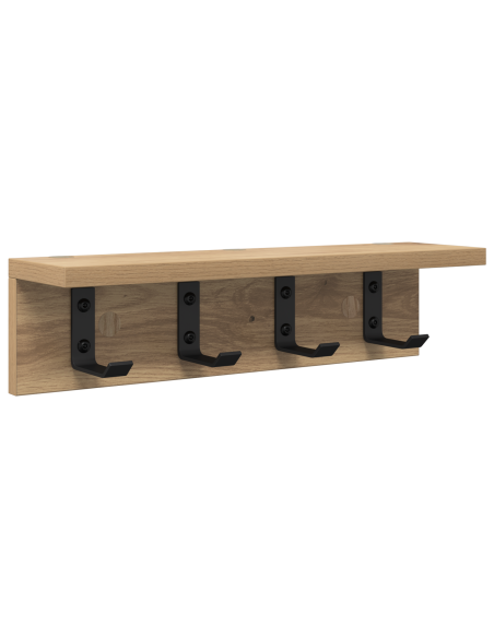 Appendiabiti a muro rovere artigianale 40 x 10.5 x 10.5 cm