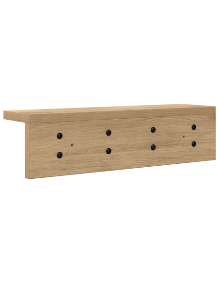 Appendiabiti a muro rovere artigianale 40 x 10.5 x 10.5 cm