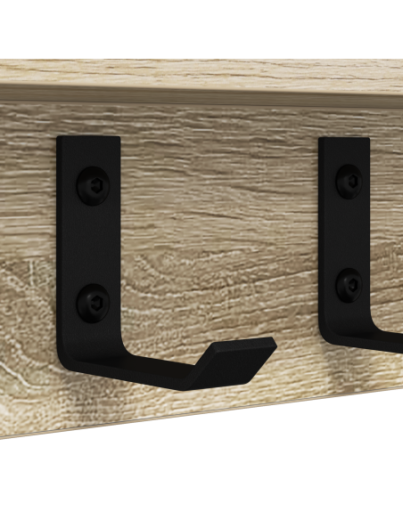 Appendiabiti a muro rovere sonoma 60 x 10.5 x 10.5 cm