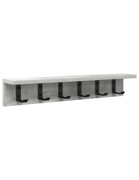 Appendiabiti a muro Grigio cemento 60 x 10.5 x 10.5 cm
