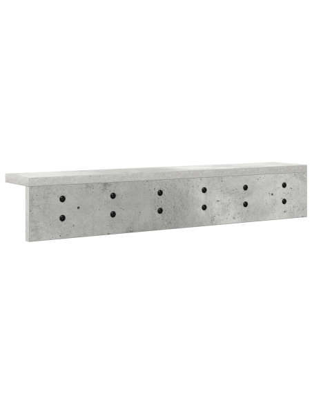 Appendiabiti a muro Grigio cemento 60 x 10.5 x 10.5 cm