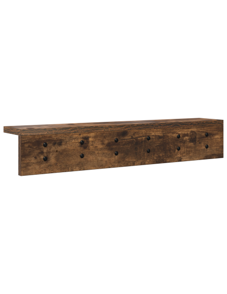 Appendiabiti a muro Rovere fumo 60 x 10.5 x 10.5 cm
