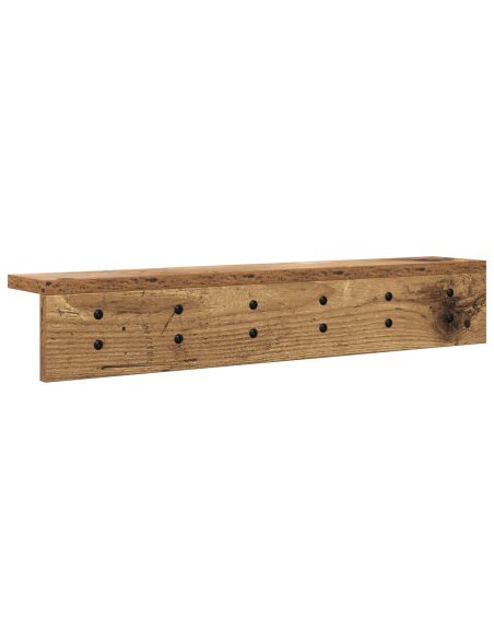 Appendiabiti a muro Legno vecchio 60 x 10.5 x 10.5 cm