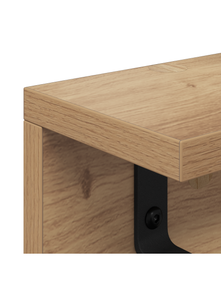 Appendiabiti a muro rovere artigianale 60 x 10.5 x 10.5 cm