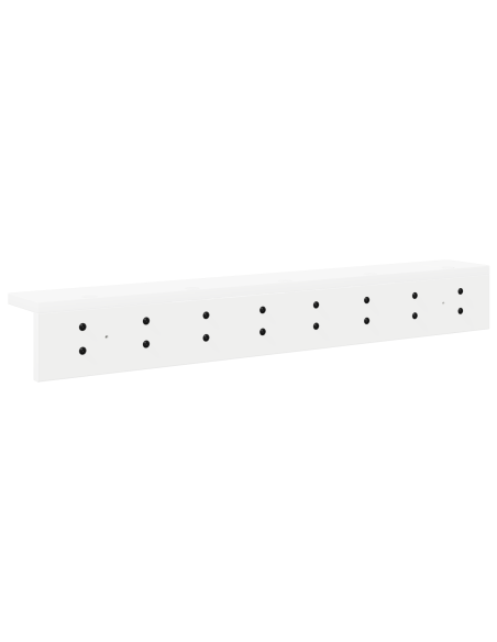 Appendiabiti a muro con lo scaffale Bianco 80 x 10.5 x 10.5 cm