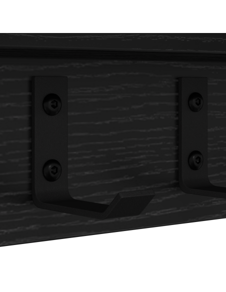 Appendiabiti a muro Rovere nero 80 x 10.5 x 10.5 cm