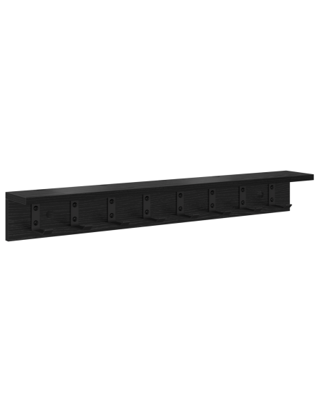 Appendiabiti a muro Rovere nero 80 x 10.5 x 10.5 cm