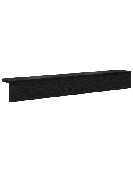 Appendiabiti a muro Rovere nero 80 x 10.5 x 10.5 cm