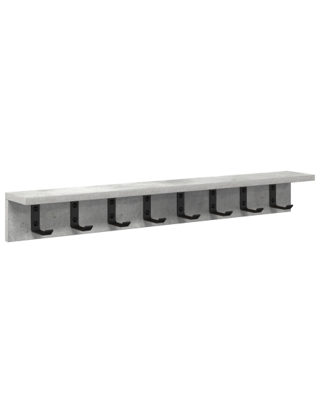 Appendiabiti a muro Grigio cemento 80 x 10.5 x 10.5 cm