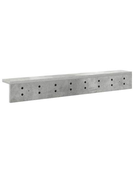 Appendiabiti a muro Grigio cemento 80 x 10.5 x 10.5 cm