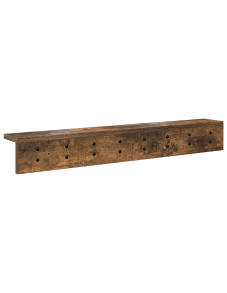 Appendiabiti a muro Rovere fumo 80 x 10.5 x 10.5 cm