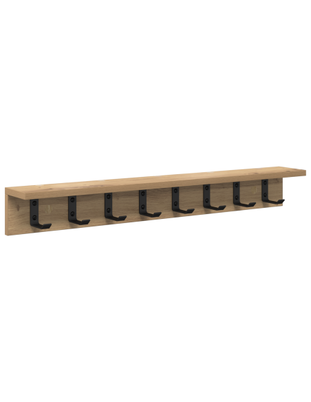 Appendiabiti a muro rovere artigianale 80 x 10.5 x 10.5 cm