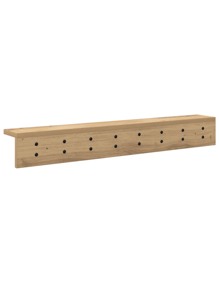 Appendiabiti a muro rovere artigianale 80 x 10.5 x 10.5 cm