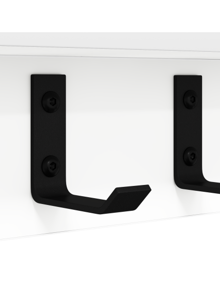 Appendiabiti a muro Bianco 100 x 10,5 x 10,5 cm