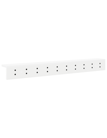 Appendiabiti a muro con lo scaffale Bianco 100 x 10.5 x 10.5 cm