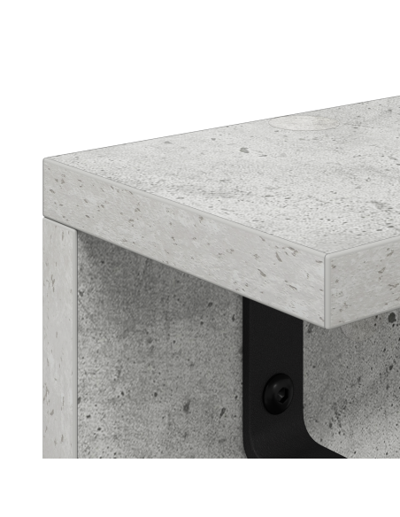 Appendiabiti a muro Grigio cemento 100 x 10.5 x 10.5 cm