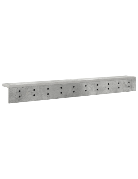 Appendiabiti a muro Grigio cemento 100 x 10.5 x 10.5 cm
