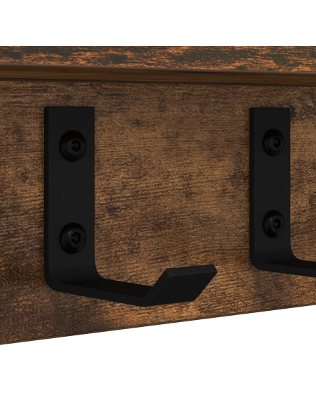 Appendiabiti a muro Rovere fumo 100 x 10.5 x 10.5 cm