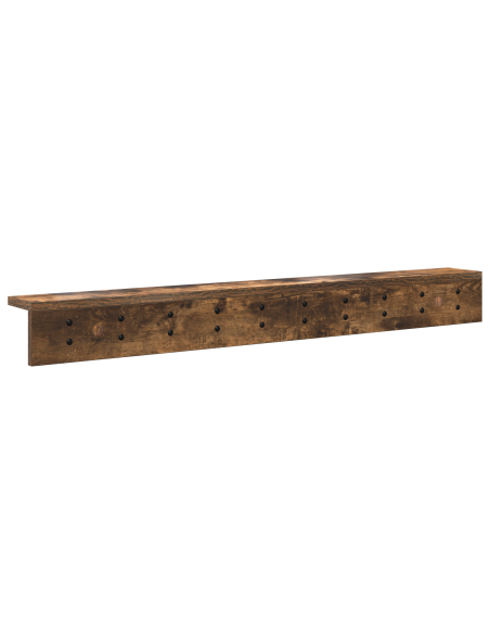 Appendiabiti a muro Rovere fumo 100 x 10.5 x 10.5 cm