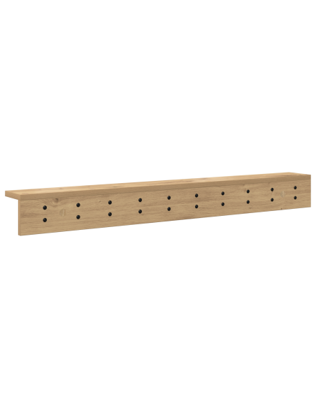 Appendiabiti a muro rovere artigianale 100 x 10.5 x 10.5 cm