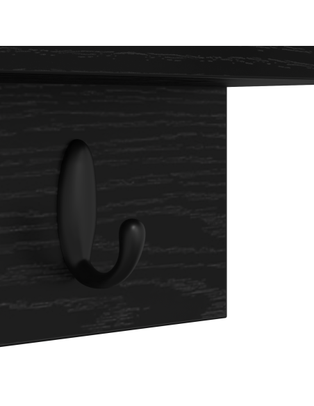 Appendiabiti a muro Rovere nero 40 x 10.5 x 18 cm