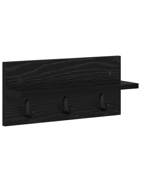 Appendiabiti a muro Rovere nero 40 x 10.5 x 18 cm