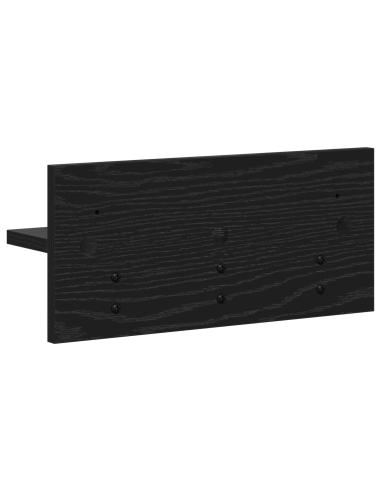 Appendiabiti a muro Rovere Nero 40 x 10,5 x 18 cm
