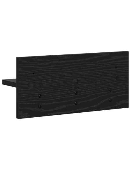 Appendiabiti a muro Rovere nero 40 x 10.5 x 18 cm