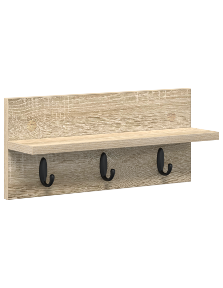 Appendiabiti a muro rovere sonoma 40 x 10.5 x 18 cm