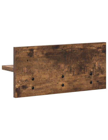 Appendiabiti a muro Rovere fumo 40 x 10.5 x 18 cm