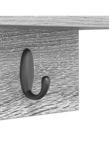 Appendiabiti a muro Grigio Sonoma 40 x 10,5 x 18 cm