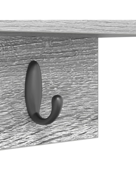 Appendiabiti a muro Grigio sonoma 40 x 10.5 x 18 cm